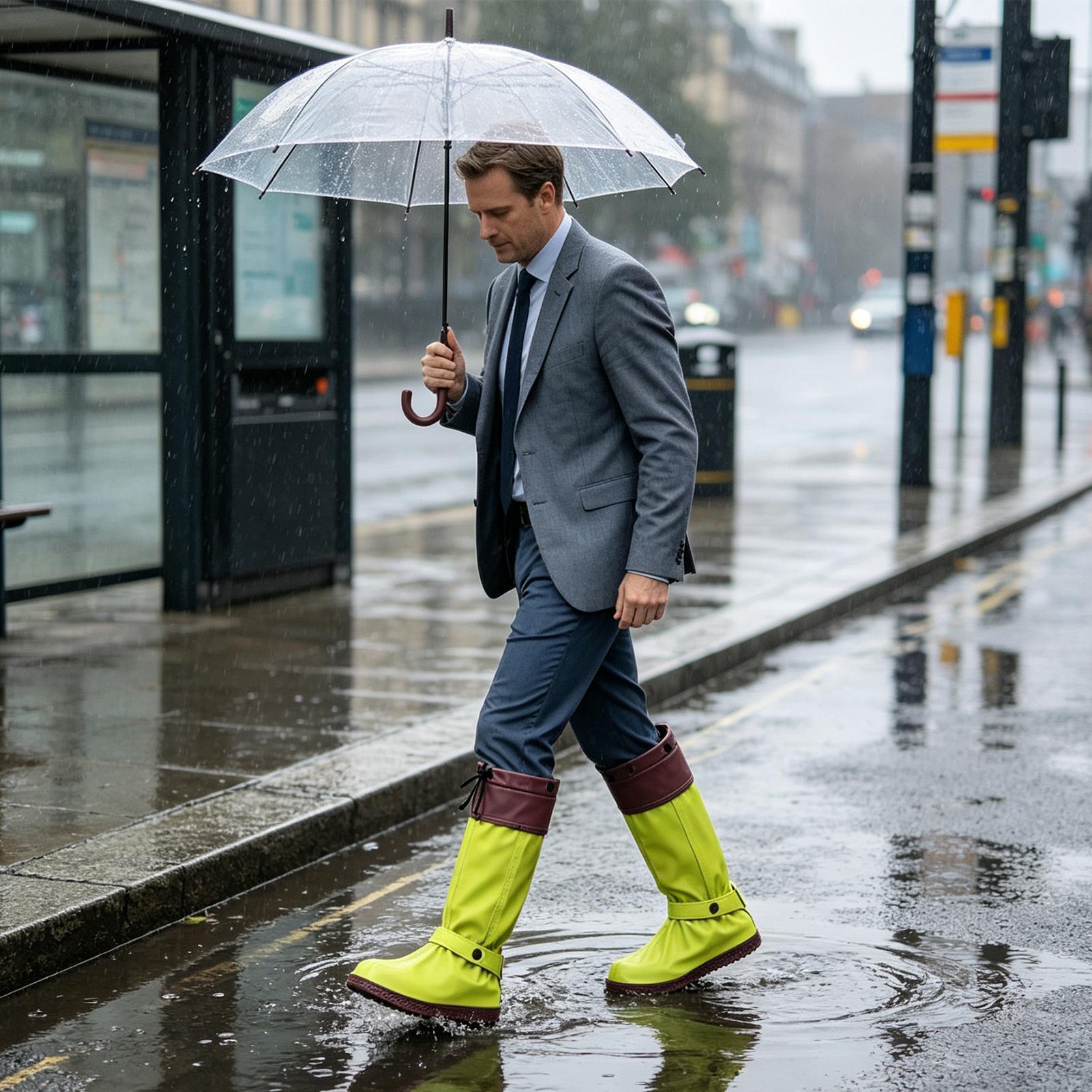 Cycling Commute Shoes - Couvre-chaussures de pluie à fermeture éclair,